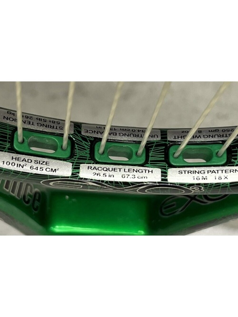 Prince EXO3 Graphite Green Tennis Racquet 4” Grip 100sq inch Head - Picture 5 of 10